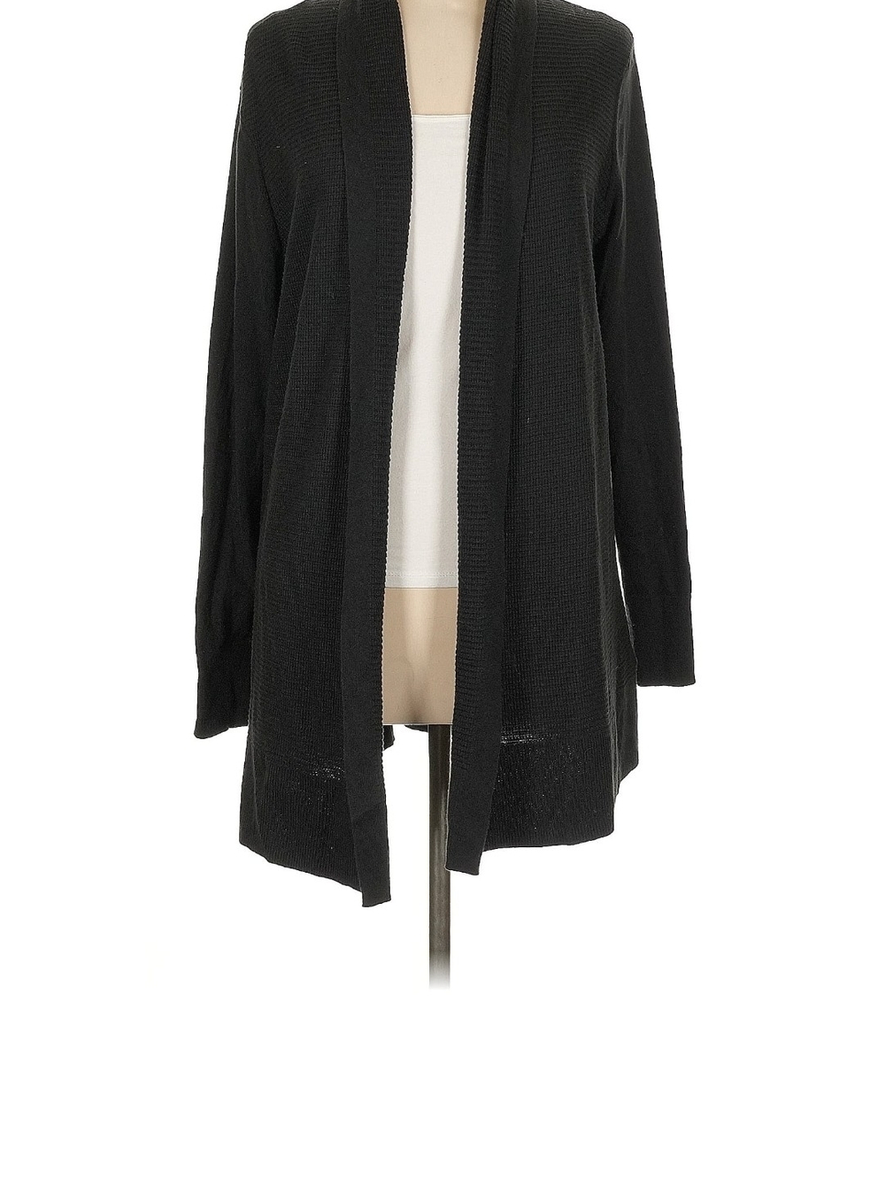 GAP Black Open-Front Draped Cardigan